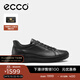 愛(ài)步（ECCO）板鞋男 25年新款輕便軟底平底鞋休閑鞋男 柔酷7號470824 黑色47082451052 41