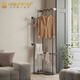 漢菲斯丁北歐衣帽架落地掛衣架轉角衣架掛衣服臥室客廳家用創(chuàng  )意掛包架子 【奶油灰】L:60cm H:170cm
