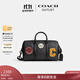 蔻馳（COACH）奧萊男士男包經(jīng)典標志VENTURER 27號大容量旅行手提包通勤 青銅色硬件/炭黑色 混合色