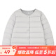 千仞崗秋冬兒童羽絨服外套大小童冬裝時(shí)尚可愛(ài)休閑保暖防寒服男女同款 水晶灰 120 cm
