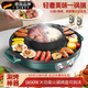 DIKTT德國2025年新款火鍋燒烤烤肉爐一體多功能兩用鍋可拆卸家用無(wú)煙韓式烤盤(pán)涮烤兩用烤魚(yú)烤肉機大容量 小號圓鍋適合2-4人【火鍋+燒烤】 1層 電烤盤(pán)【多人】標配不沾夾