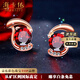 ?？ㄒ垒p奢寶石耳釘女石榴石氣質(zhì)銀耳環(huán)耳飾生日禮物生日禮物送老婆 玲瓏 (玫瑰金色 石榴石)
