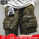馬登工裝 山系戶(hù)外夏季短褲男立體多口袋機能褲百搭直筒五分褲 橄欖綠 L