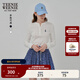 Teenie Weenie小熊女裝長(cháng)袖T恤2025秋季新款半開(kāi)襟溫柔時(shí)尚打底衫 象牙白 M