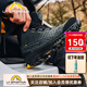 LA SPORTIVA防水透氣皮面登山鞋男防滑減震快速行進(jìn)徒步鞋PYRAMID 碳灰/黃 42