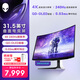 外星人（ALIENWARE）31.5英寸 曲面顯示器 4K 240Hz 0.03ms QD-OLED G-SYNC低藍光 游戲高刷屏AW3225QF