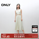 ONLY2025夏季新款肌理感復古U型領(lǐng)無(wú)袖中長(cháng)款連衣裙女|125207047 A61青瓷灰綠色 M