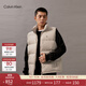 Calvin KleinJeans【防水】秋冬男士ck鴨絨絎縫立領(lǐng)羽絨背心馬甲J326814 PED-奶茶咖 L