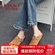 奧古獅登勃肯鞋女款2025新款秋冬復古牛皮軟底一腳蹬博肯鞋包頭半拖鞋外穿 133147 栗色【偏小半碼】 38