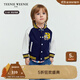 Teenie Weenie Kids小熊童裝25年新款男女寶撞色插肩袖棒球服外套 藏青色 100 cm