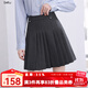 betu女裝2025秋季新款半身裙學(xué)院風(fēng)A字百褶裙百搭短裙裙子2508T65 深灰 S
