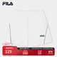 FILA 斐樂(lè )官方女士梭織短褲2025夏季新款時(shí)尚休閑寬松防曬三分褲 云菇白-WT L 170/70A/L