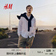 H&M男裝褲子2025夏季新款亞麻混紡直筒通勤松緊腰休閑短褲1256418 鼠尾草綠 M 175/88