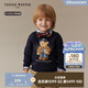 Teenie Weenie Kids小熊童裝25年新款秋冬男女寶寶圓領(lǐng)印花加絨衛衣 藏青色 100 cm