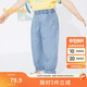 巴拉巴拉童裝女童褲子兒童長(cháng)褲2024夏裝時(shí)尚經(jīng)典牛仔褲印花潮208224108020