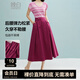 晚白【專(zhuān)享】夏款時(shí)尚簡(jiǎn)約氣質(zhì)半裙休閑純色全棉A字半身裙 玫紅色 XL