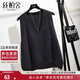 絲柏舍無(wú)袖馬甲2025秋裝新款女通勤簡(jiǎn)約口袋套頭遮肉顯瘦上衣