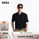 BOSS博斯【禮物】【100%棉】男士徽標印花棉質(zhì) Polo 衫 001-黑色 L