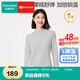 全棉時(shí)代新品T恤【風(fēng)柔棉吸濕發(fā)熱親膚抗靜電】女士透氣半高領(lǐng)T恤