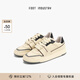 FOOT INDUSTRY 足下工業(yè) 「品牌經(jīng)典」90s滑板鞋運動休閑復(fù)古訓(xùn)練板鞋百搭舒適 米白/黑色 42