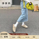 莎莎蘇[楊超越同款]2025秋季新款咖啡貝果勃肯單鞋舒適女內增高樂(lè )福鞋 卡其色 36