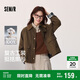 森馬（Semir）復古巴恩風(fēng)外套女短款寬松上衣秋純棉燈芯絨翻領(lǐng)夾克101524108016