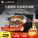 WMF福騰寶無(wú)涂層不銹鋼炒鍋304不銹鋼平底電磁爐明火通用金剛30cm