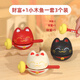 赟婭功德木魚(yú)桌面小擺件解壓玩具辦公室工位佛系招財裝飾送女生日禮物 財富+1【三件套】 工位解壓招財小擺件