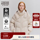 Teenie Weenie【鵝絨】小熊冬季學(xué)院風(fēng)羽絨服休閑通勤中長(cháng)外套女裝 淺卡其色 M (165)