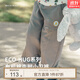white wheat2025秋季新款兒童純棉束腳衛(wèi)褲男童厚款透氣褲子寶寶長(zhǎng)褲女童褲裝 灰色 100