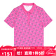 米蘭登（MILANDON）2024年夏季新款中老年女裝媽媽裝翻領(lǐng)印花短袖t恤女薄款3P2T1127 紫紅花 XL