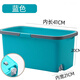 移動(dòng)拖把池拖把桶加厚大號洗膠棉平板拖長(cháng)方形帶滾輪拎手擠水桶拖布桶帶滑輪 加厚款藍色 加厚款新PP 破損包賠