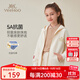 英氏（YEEHOO）女童外套兒童衣服開(kāi)衫帶帽上衣秋裝學(xué)院英倫風(fēng)中大童裝秋季新款 凈面帶帽-米白 160
