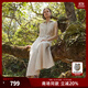 歌莉婭全亞麻連衣裙女穿搭2025新款襯衫領(lǐng)無(wú)袖裙子1E3L4K2N0 10W米灰 S