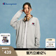 Champion冠軍衛衣24春季新款棒球領(lǐng)衛衣男美式休閑刺繡開(kāi)衫外套女 灰色 S