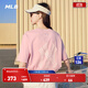 MLB官方 男女情侶背標老花大LOGO短袖休閑圓領(lǐng)T恤25夏季新款TSM06 紐約洋基隊/麻粉色 L
