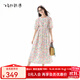 飛鳥(niǎo)和新酒純棉碎花連衣裙女寬松2025夏季新款中長(cháng)款顯瘦純棉裙 滿(mǎn)幅圖案淺粉紅HPD01 S