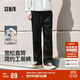 森馬（Semir）休閑褲男工裝褲寬松直筒褲子秋季戶(hù)外長(cháng)褲純棉松緊腰101524127112