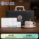 蘇氏陶瓷（SUSHI CERAMICS）鎏銀琺瑯彩纏枝蓮咖啡杯粉色茶杯非遺大師鄭文強作品