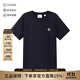 博柏利（BURBERRY）男士棉質(zhì)圓領(lǐng)短袖T恤男裝禮物男 8084020 煤藍色TB專(zhuān)屬標識刺繡 M