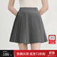 范思藍恩減齡顯瘦百搭百褶裙2025夏新款垂感A字型短裙2212 淺灰色 S