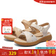 森達時(shí)裝涼鞋女款2025夏新商場(chǎng)同款厚底休閑涼鞋XMH01BL5 杏色 38