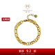 周大福MONOLOGUE獨白拜金主義足金黑金定價(jià)黃金手鏈MR920生日禮物 16.25cm