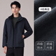 MINGDUN名盾 2025秋新款商務(wù)休閑連帽夾克男中長(cháng)版茄克外套風(fēng)衣外套AW 經(jīng)典藍 厚款 2XL (54)185/100A
