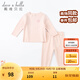 戴維貝拉（DAVE＆BELLA）兒童內衣套裝男童德絨睡衣女童家居服中大童秋衣兩件套秋裝新款 淺粉色【DBJ20266-K】 100 cm（建議身高90-100cm）