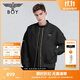 BOY LONDON【倫敦塔橋】短款棉服情侶冬仿燙金潮流棉衣外套N29008 黑色 L