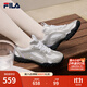 斐樂(lè )（FILA）韓素希同款官方女鞋PEBBLE復古運動(dòng)鞋芭蕾運動(dòng)鞋夏新款休閑鞋 銀器灰/斐樂(lè )白-SW 38