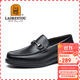 老人頭（LAORENTOU）皮鞋男商務(wù)休閑牛皮套腳樂(lè )福鞋軟面豆豆駕車(chē)鞋 83037 黑 41