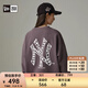 NEW ERA紐亦華MLB衛衣NY情人節情侶印花刺繡圓領(lǐng)套頭衫 13558609-灰色 L