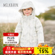 Milkbarn2025秋冬新款兒童三合一連帽羽絨服寶寶加厚保暖外套防水 灰色斑馬 90